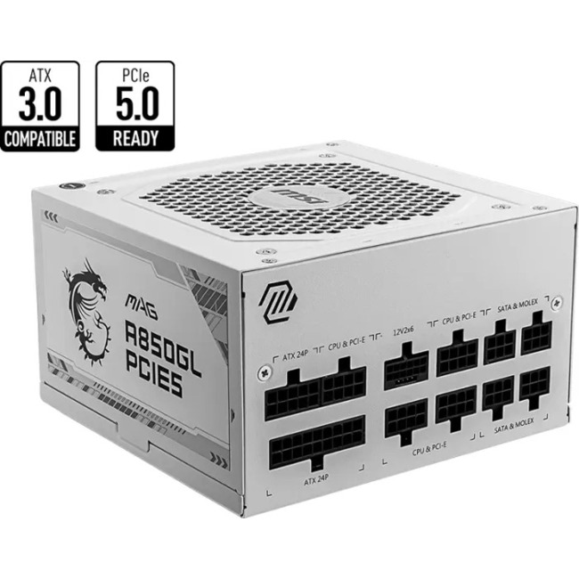 MSI - MAG-A850GL-PCIE5-WHITE -   