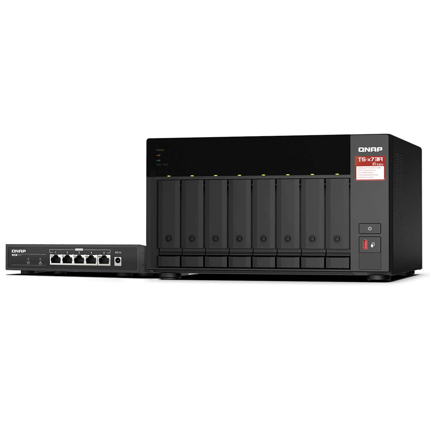 QNAP - TS-873A-SW5T - äúîåðä ìäîçùä áìáã